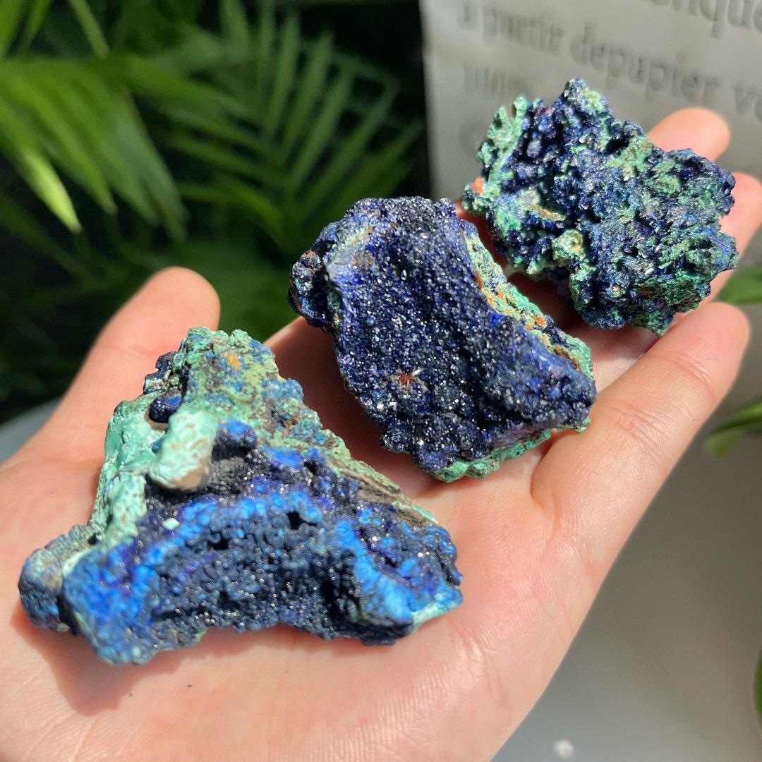 Azurite Malachite Specimen, Natural Blue Green Mineral Crystal, Raw Stone Display Piece, Collector Rock, Unique Gift