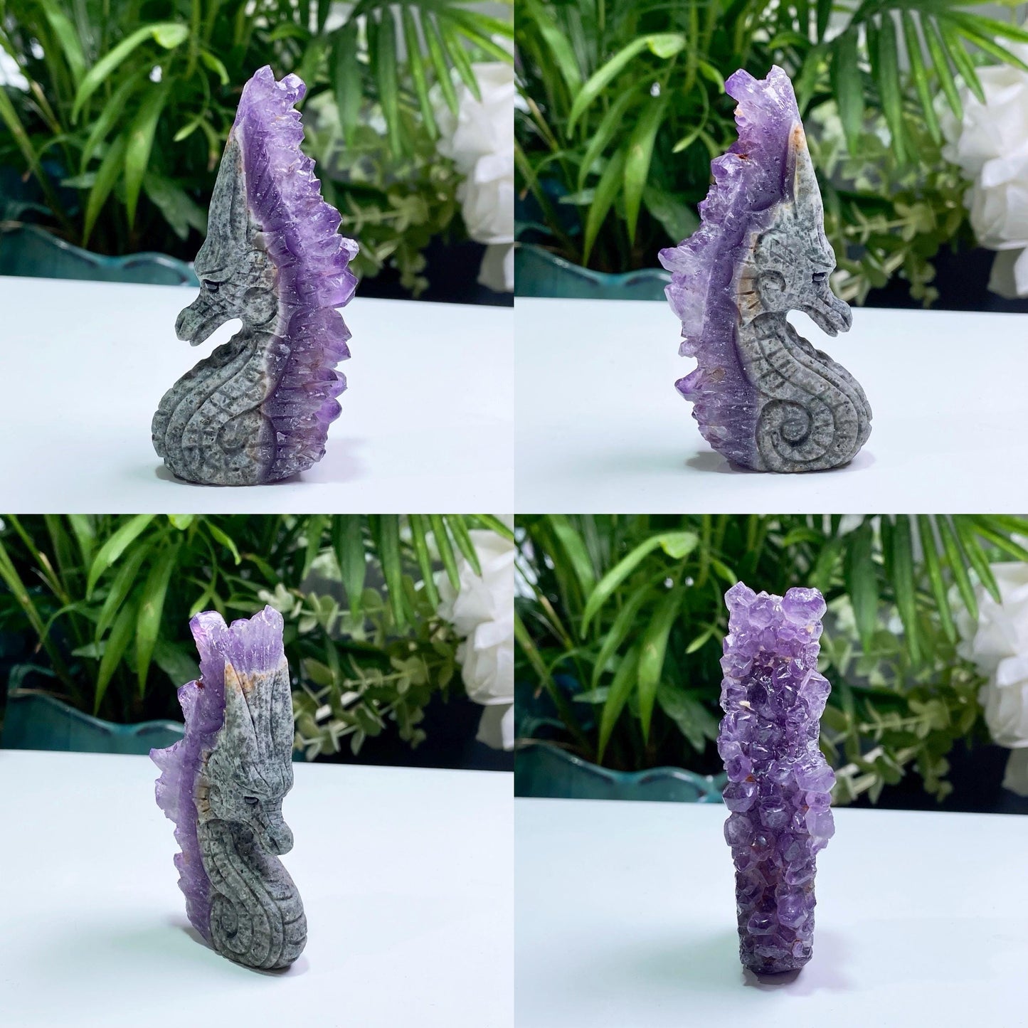 Natural Amethyst Cluster Hedgehog Carving, Hand Carved Cute Hedgehog, Crystal Hedgehog Ornaments, Animal Sculpture, Home Decor
