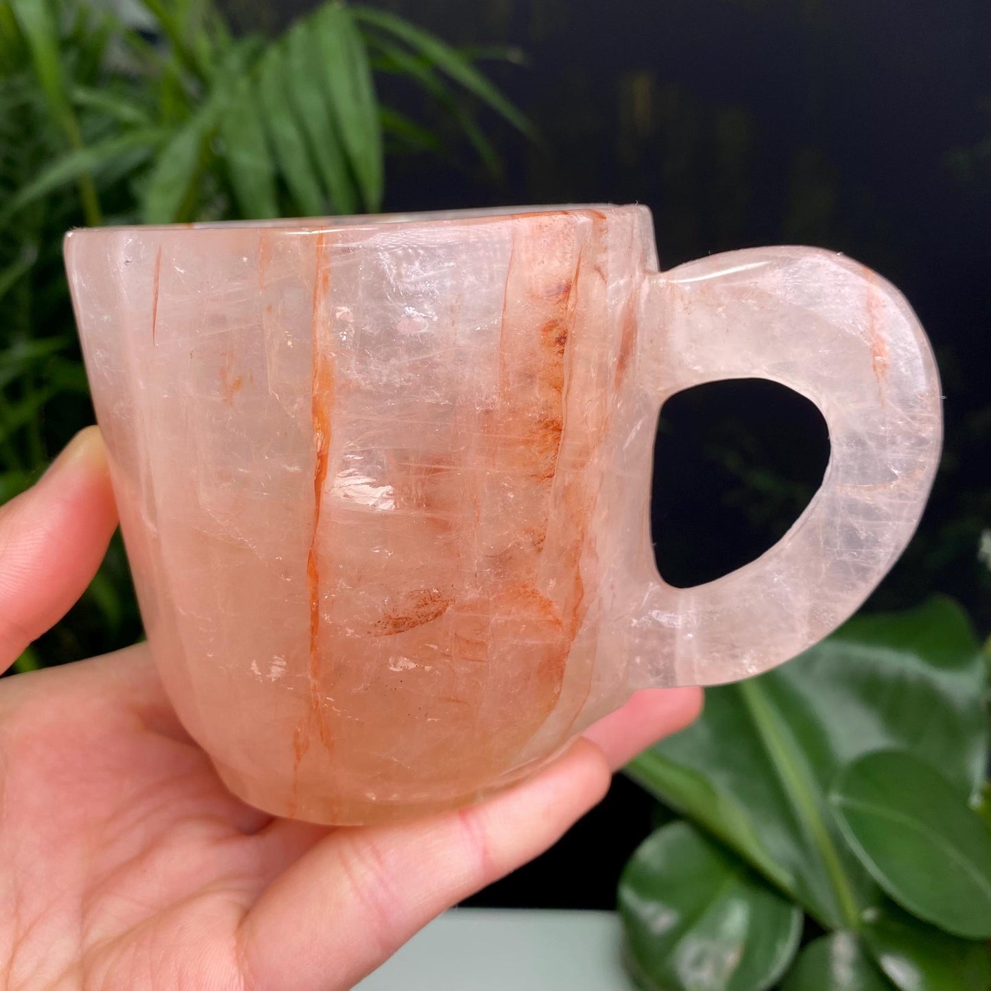 Hand-Carved Crystal Coffee Mug | Crystal Tea Cups | Romantic Boho Drinkware for Wedding Favors, Customizable Valentine’s Gift,Gift for Mom