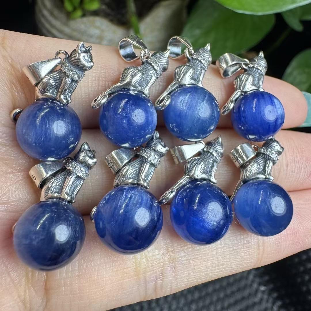 Natural Blue Kyanite Necklace, S925 Sterling Silver Zen Pendant, Healing Crystal Jewelry for Her, Minimalist Gemstone, Unique Gift