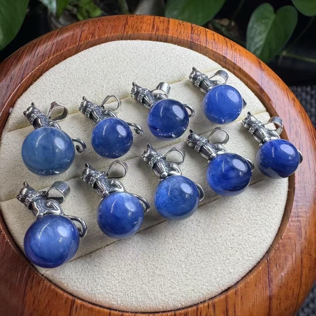 Natural Blue Kyanite Necklace, S925 Sterling Silver Zen Pendant, Healing Crystal Jewelry for Her, Minimalist Gemstone, Unique Gift
