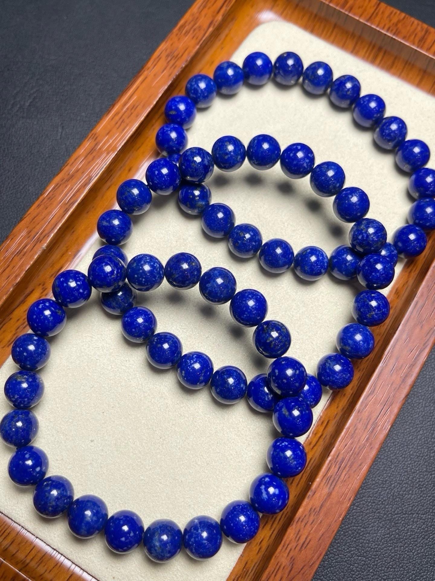 Lapis Lazuli 8mm Stretch Bracelet, Single Strand, Wisdom Jewelry