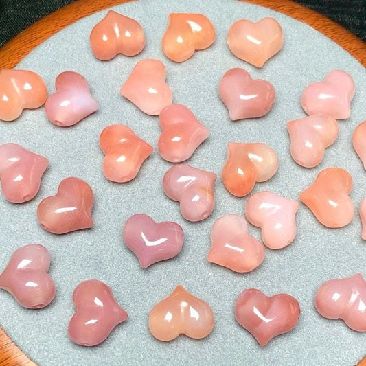 Golden Obsidian Heart, Natural Carved Crystal, Energy Stone (18x18mm),Gift for Mom
