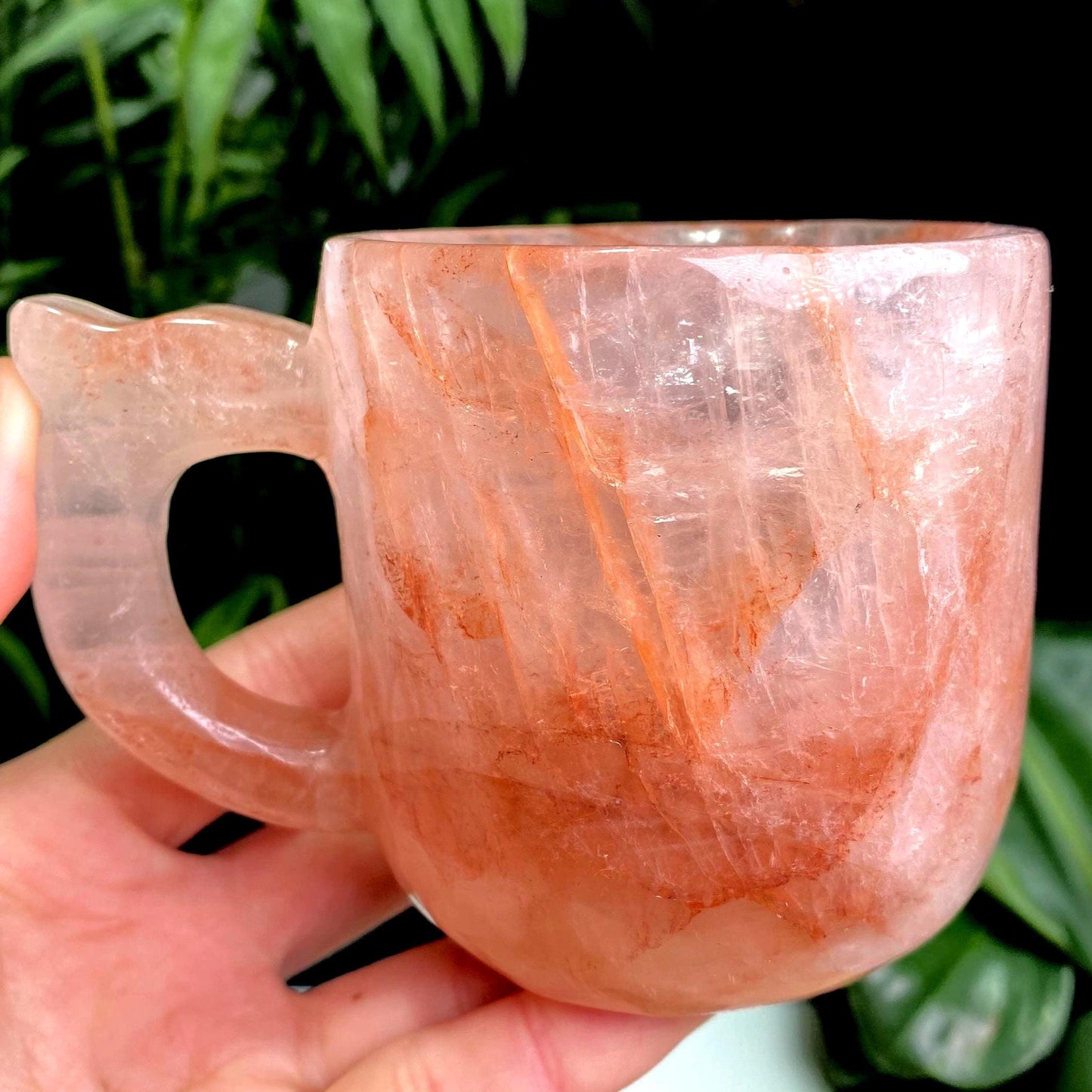 Hand-Carved Crystal Coffee Mug | Crystal Tea Cups | Romantic Boho Drinkware for Wedding Favors, Customizable Valentine’s Gift,Gift for Mom