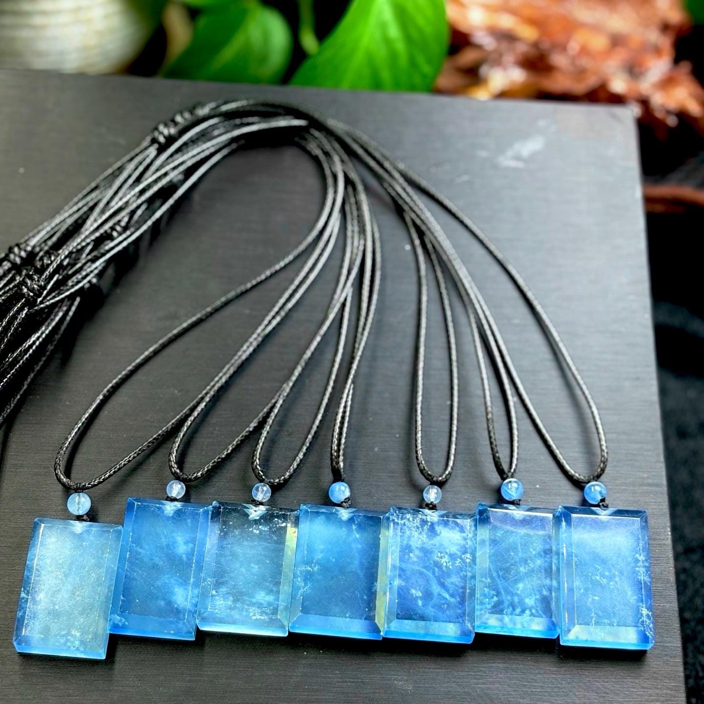 Clear Aquamarine Pendant Necklace, S925 Sterling Silver, Healing Crystal