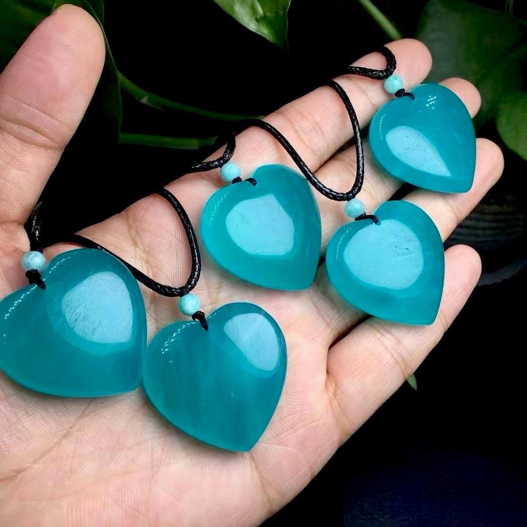 1 Pcs Natural Amazonite Owl Pendant, Amazonite Stone Necklace, Throat Chakra Crystal, Balance and Communication Stone, Anniversary Gift
