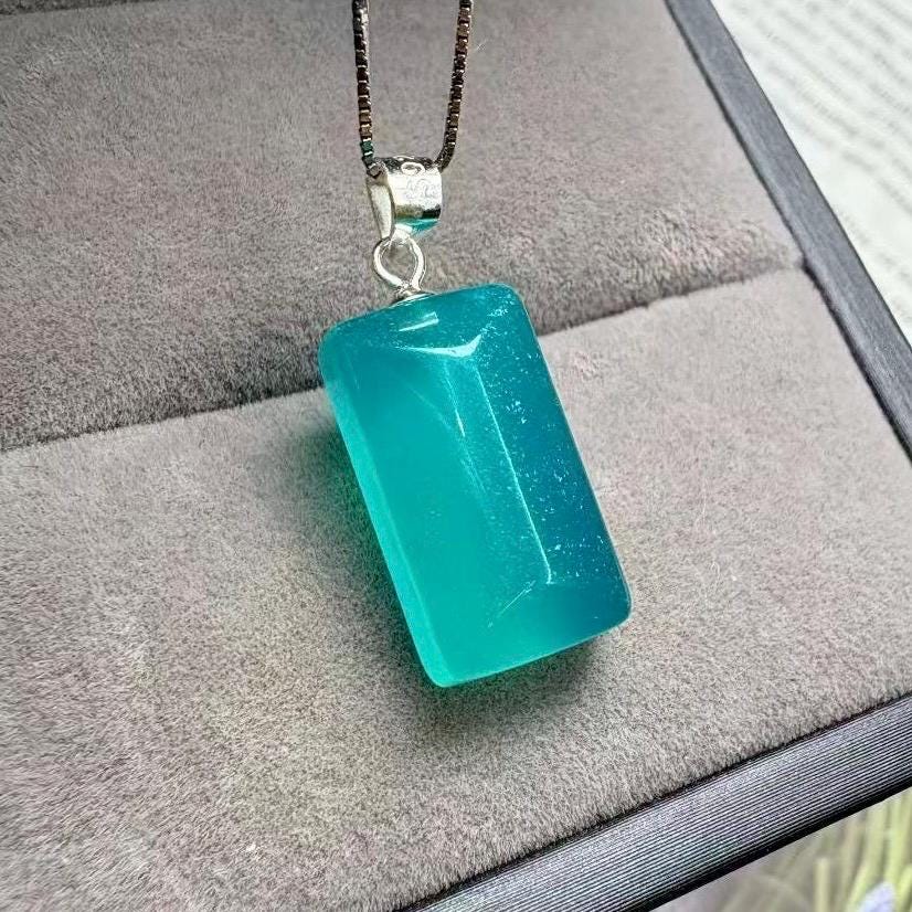 1 Pcs Natural Amazonite Owl Pendant, Amazonite Stone Necklace, Throat Chakra Crystal, Balance and Communication Stone, Anniversary Gift