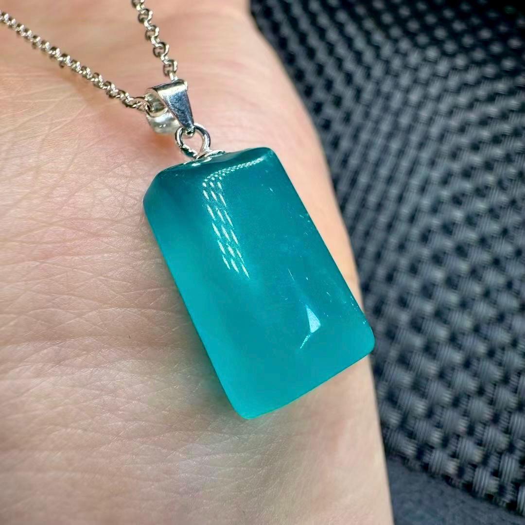 1 Pcs Natural Amazonite Owl Pendant, Amazonite Stone Necklace, Throat Chakra Crystal, Balance and Communication Stone, Anniversary Gift