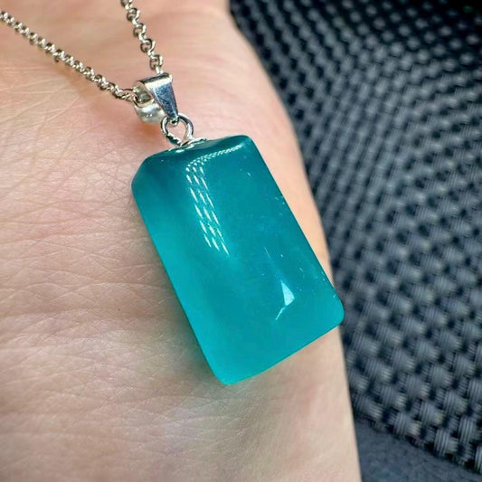 1 Pcs Natural Amazonite Owl Pendant, Amazonite Stone Necklace, Throat Chakra Crystal, Balance and Communication Stone, Anniversary Gift