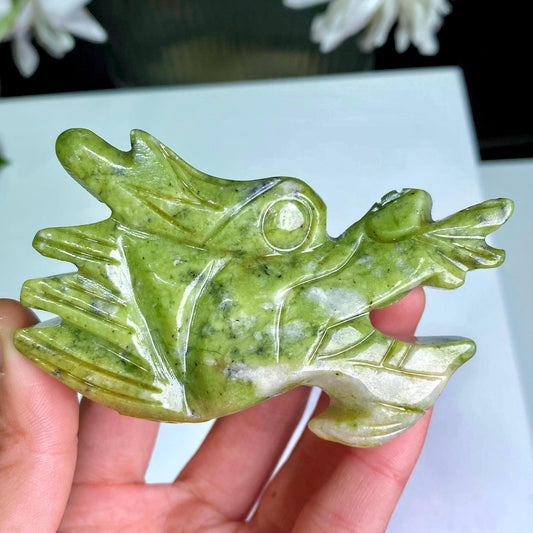 Green Jade Dragon Head Carving, Crystal Dragon Head Statue, Reiki Healing, Green Jade Dragon, Home Decor, Crystal Dragon Gift, Birthday Gift