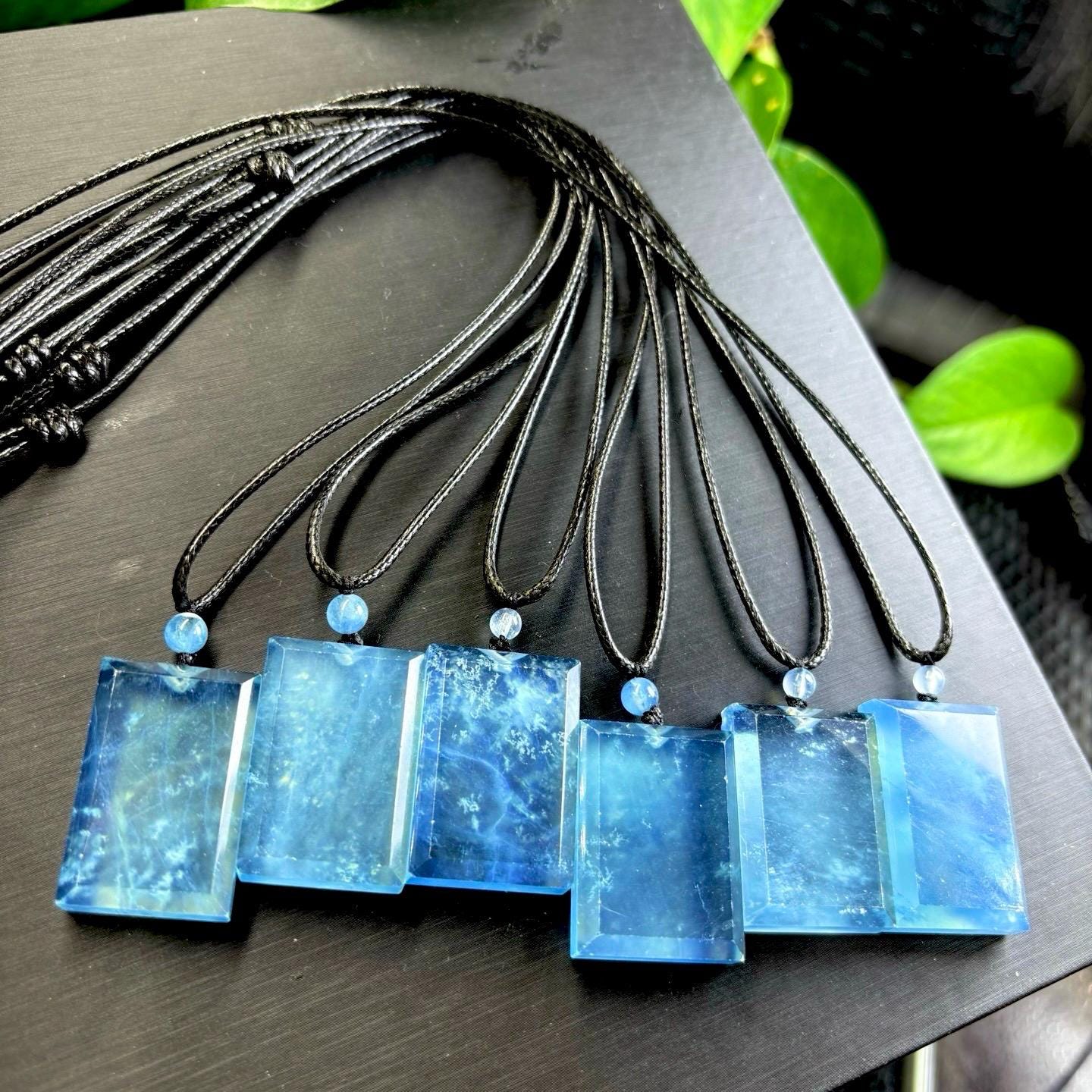 Clear Aquamarine Pendant Necklace, S925 Sterling Silver, Healing Crystal