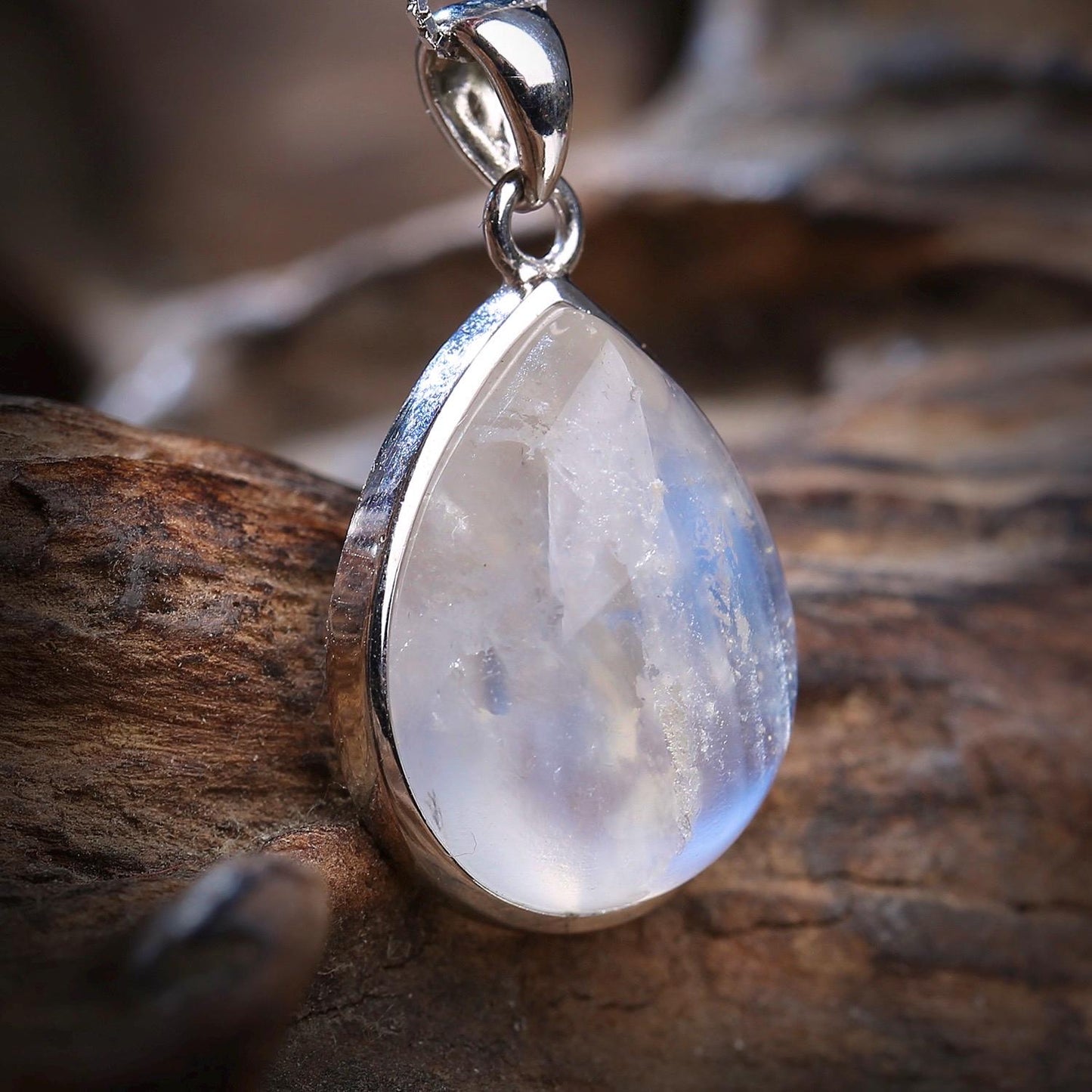 925 Sterling Silver Moonstone Necklace, Star Moon Heart Teardrop Pendant, June Birthstone Crystal Jewelry, Celestial Gift for Her