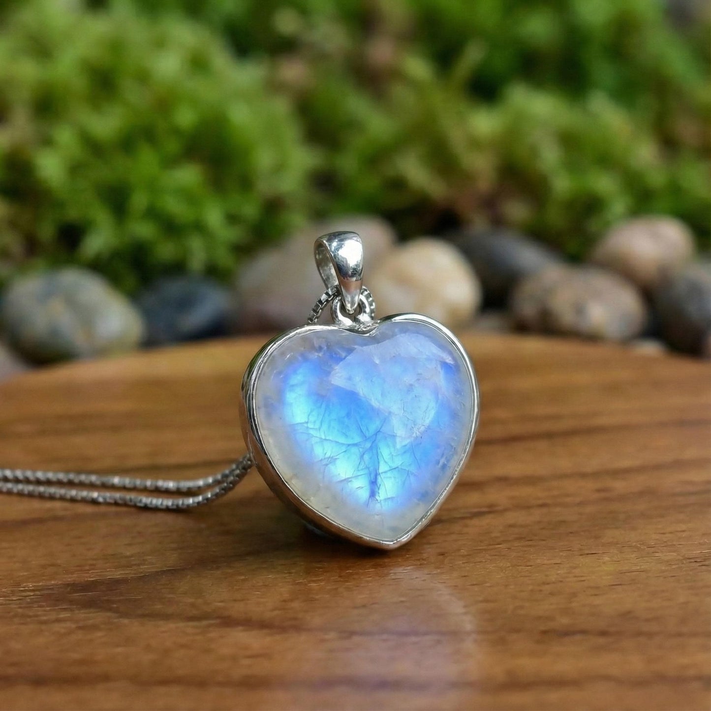 925 Sterling Silver Moonstone Necklace, Star Moon Heart Teardrop Pendant, June Birthstone Crystal Jewelry, Celestial Gift for Her