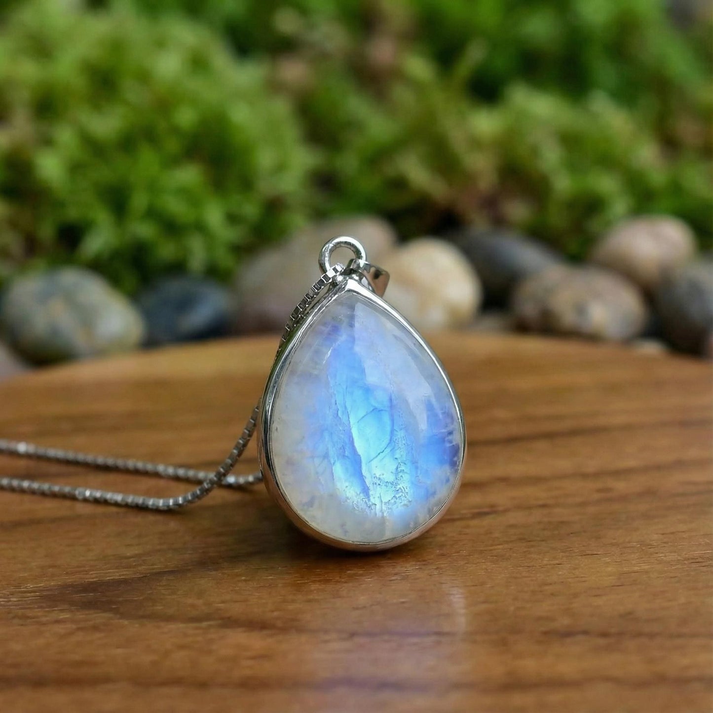 925 Sterling Silver Moonstone Necklace, Star Moon Heart Teardrop Pendant, June Birthstone Crystal Jewelry, Celestial Gift for Her