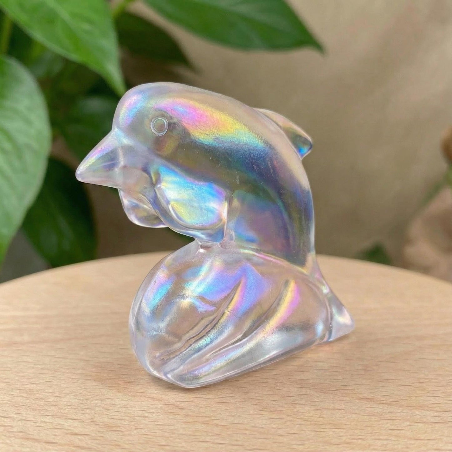 Iridescent Aura Quartz Carvings, Crystal Angel, Fairy, and Animals, Rainbow Meditation Stone Figurine, Meaningful Gift for Crystal Lover