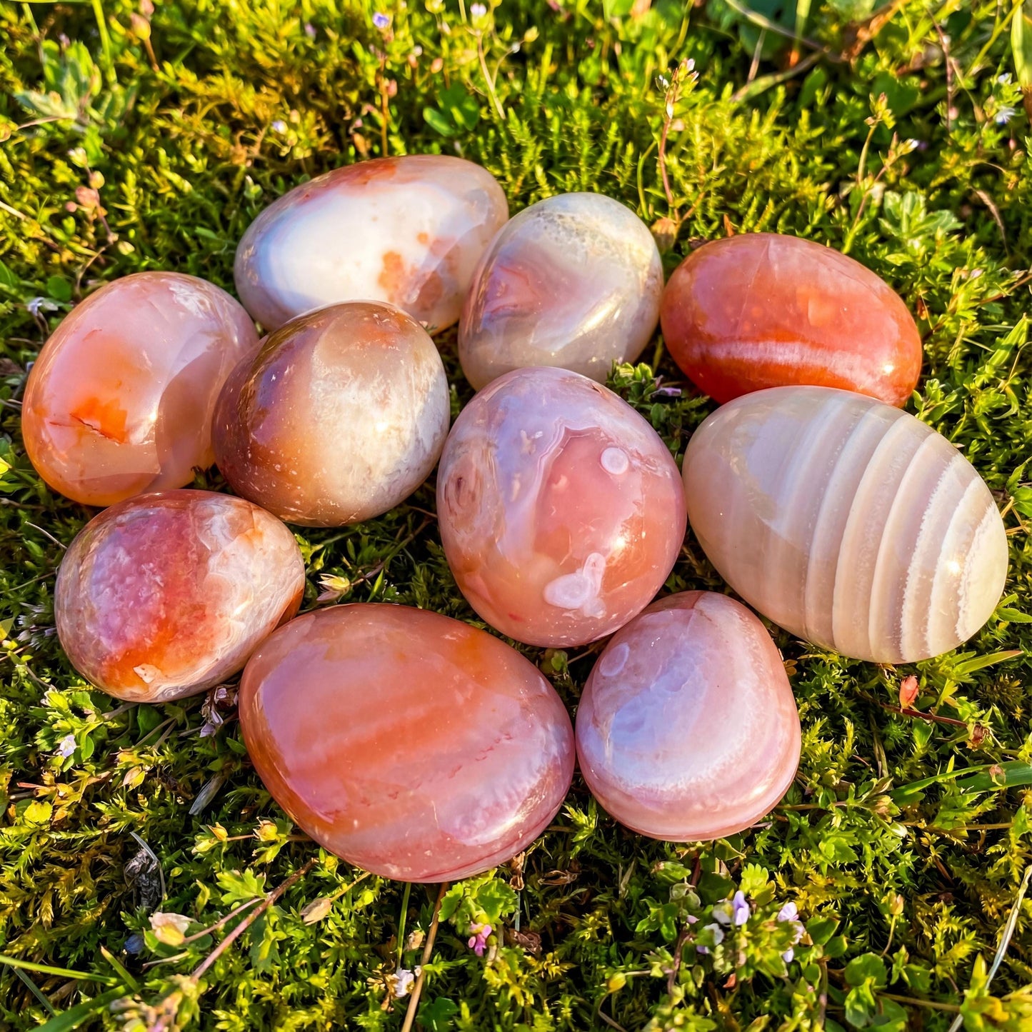Natural Peach Botswana Agate Tumbled Stones, Raw Crystal Chips for Jewelry Making, Crystal Healing, Reiki,Gift for Mom