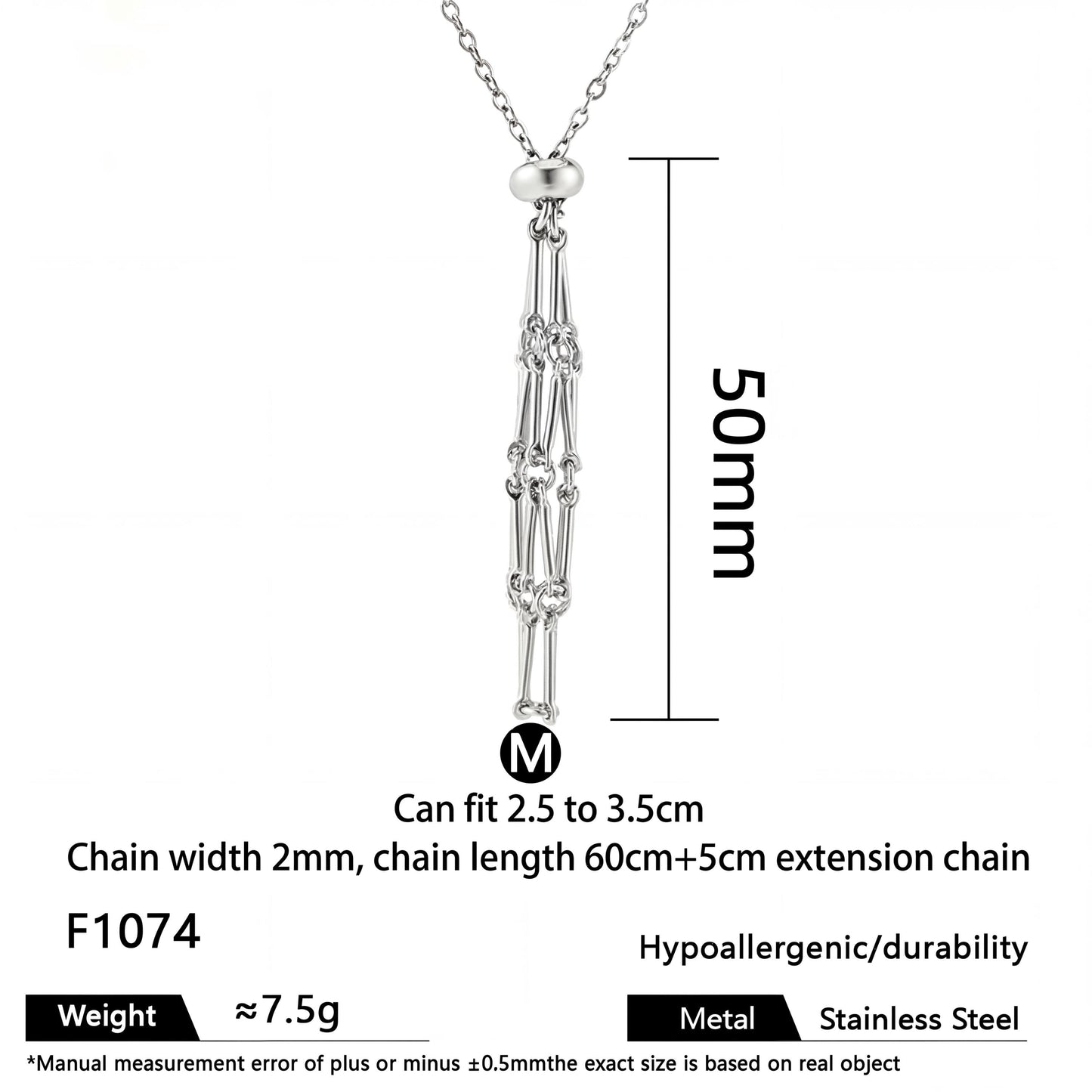 Stainless Steel Cage Necklace Holder, Adjustable Mesh Raw Stone Holder, Minimalist Boho Necklace for Crystal, DIY Stone Jewelry Gift