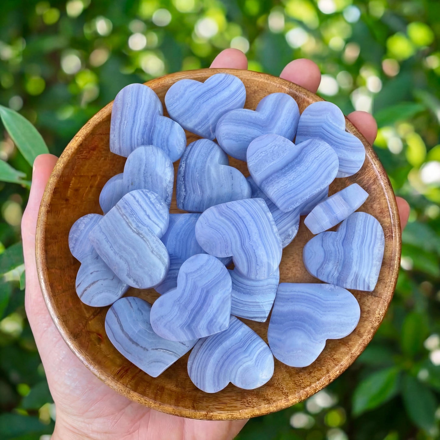 Blue Lace Agate Tumbled Stone, Polished Calming Crystal, 20-30mm,Gift for Mom