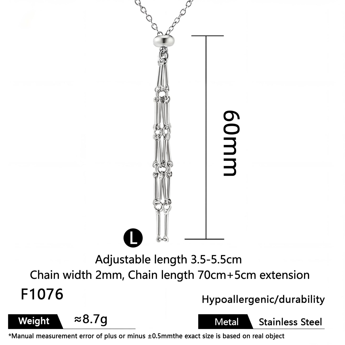 Stainless Steel Cage Necklace Holder, Adjustable Mesh Raw Stone Holder, Minimalist Boho Necklace for Crystal, DIY Stone Jewelry Gift