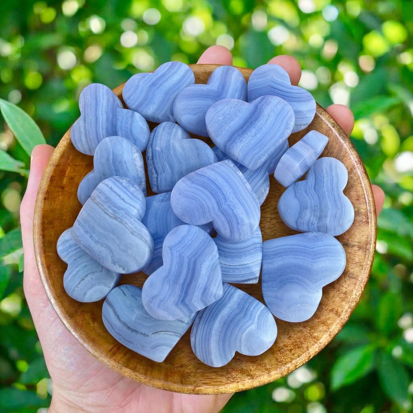 Blue Lace Agate Tumbled Stone, Polished Calming Crystal, 20-30mm,Gift for Mom