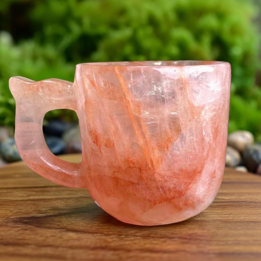 Hand-Carved Crystal Coffee Mug | Crystal Tea Cups | Romantic Boho Drinkware for Wedding Favors, Customizable Valentine’s Gift,Gift for Mom