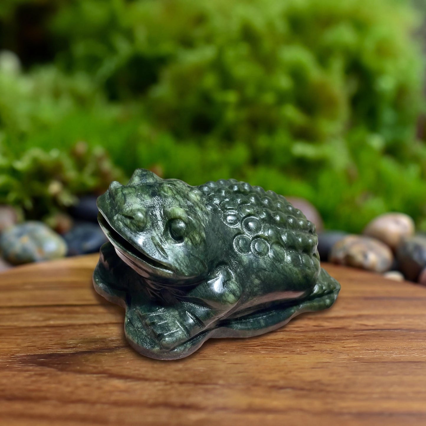 Natrual Green Lucky Frog Carving, Crystal Toad, Fengshui Crystal Gift, Crystal Frog, Home Decoration, Tea Pet, Christmas Gift