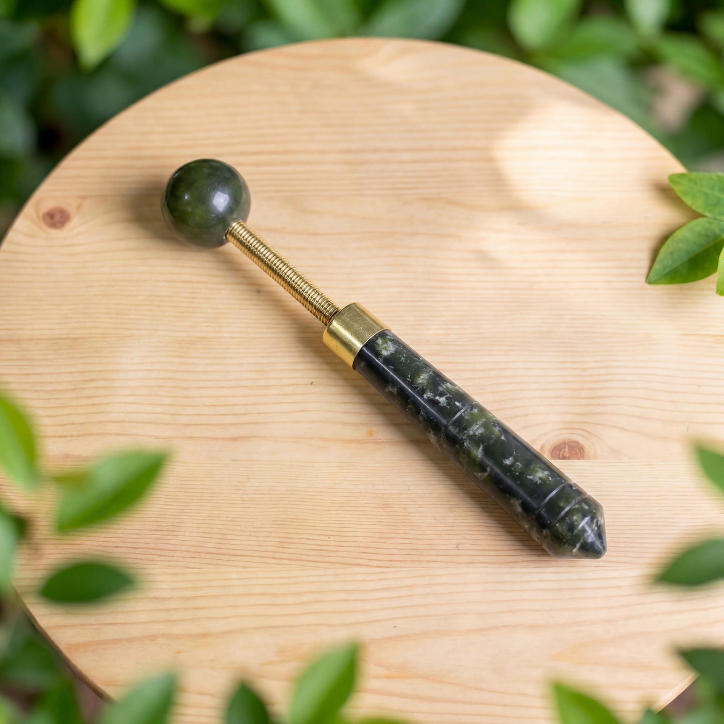 Natural Jade Spring Massage Hammer, Acupoint Massage Stick, Full Body Relax Massage Tool, Gua Sha Tapping Hammer, Gift For Her