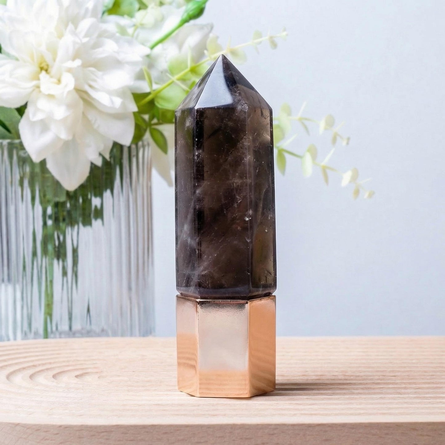 Natural Crystal Face Essential Oil Roller Wand, Healing Crystal Perfume Bottle, Gemstone Facial Massage Tool, Relaxing Self Care Spa Gift