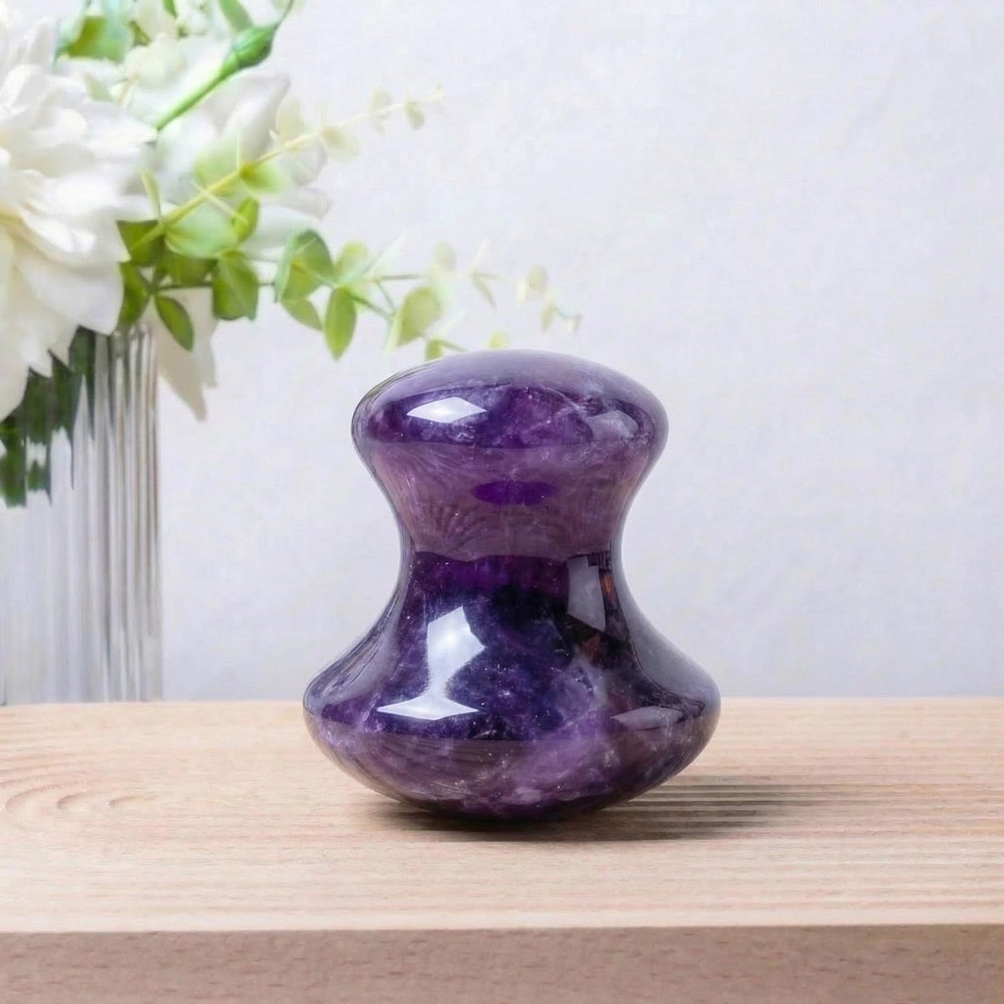 Natural Crystal Mushroom Jade Face Massager, Eye & Facial Gua Sha Tool, Relaxing Skincare Massage, Personalized Gift For Her