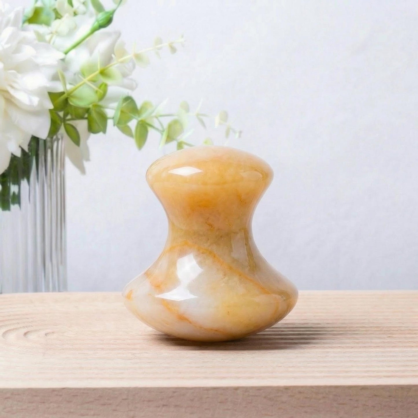 Natural Crystal Mushroom Jade Face Massager, Eye & Facial Gua Sha Tool, Relaxing Skincare Massage, Personalized Gift For Her