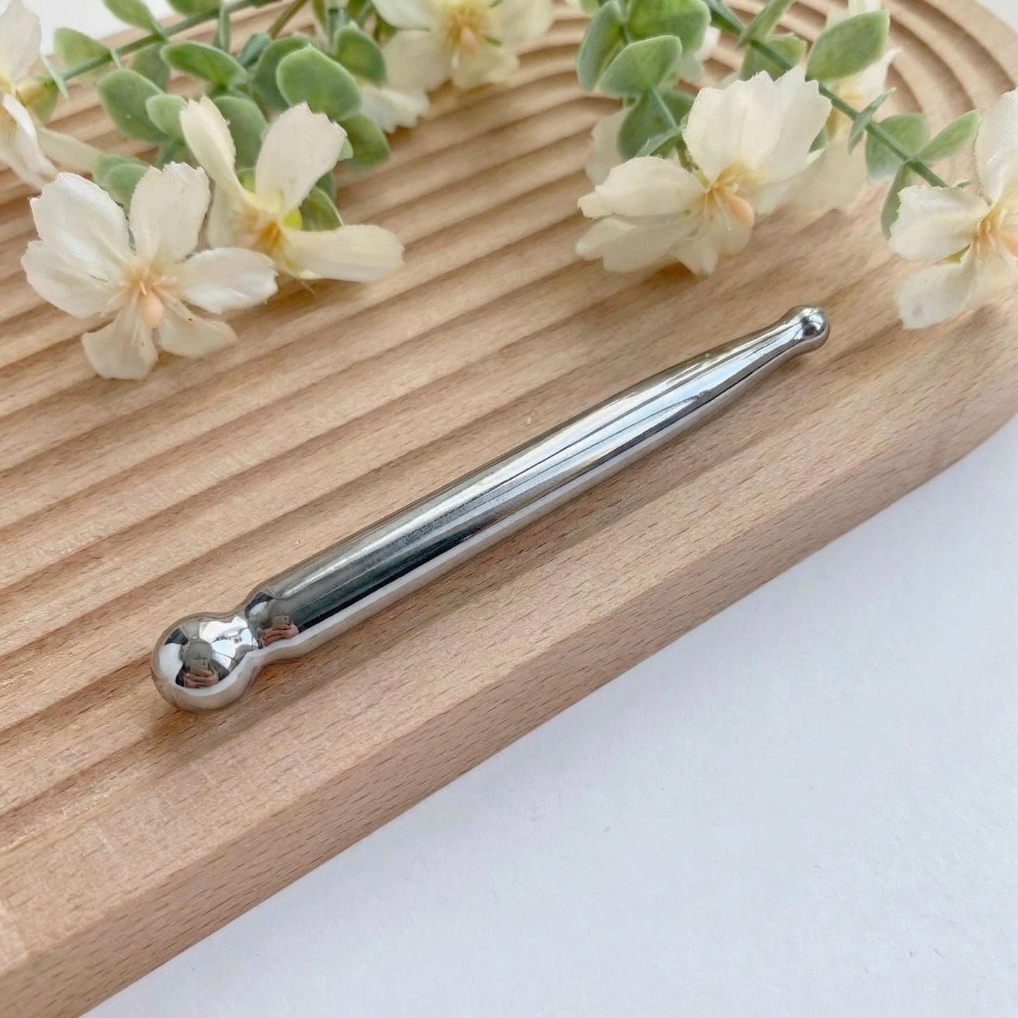 Natural Crystal Acupressure Stick, Jade Massage Spoon, Hand Carved Jade Gua Sha Massage Tool, Facial & Body Spa Relax Self Care Gift