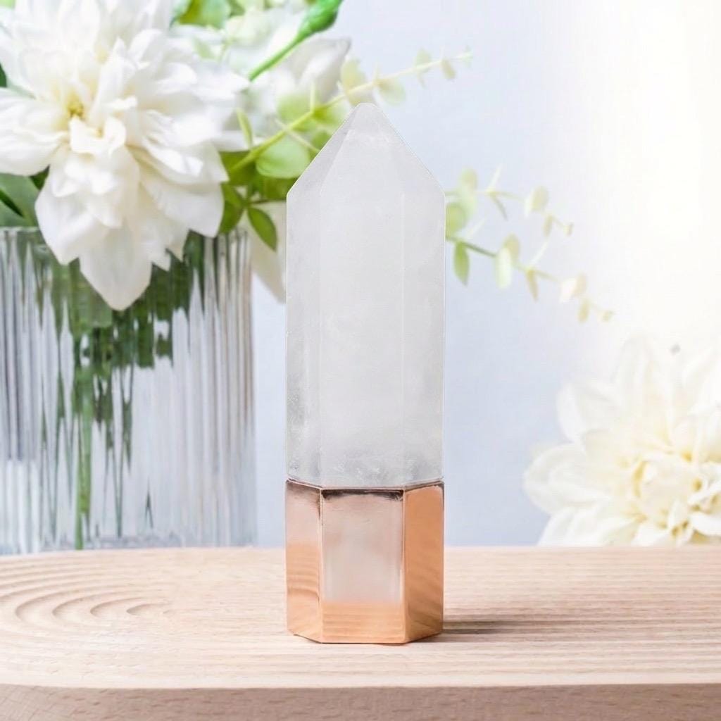 Natural Crystal Face Essential Oil Roller Wand, Healing Crystal Perfume Bottle, Gemstone Facial Massage Tool, Relaxing Self Care Spa Gift