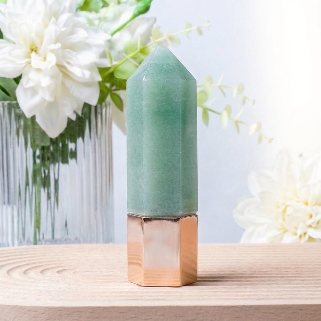Natural Crystal Face Essential Oil Roller Wand, Healing Crystal Perfume Bottle, Gemstone Facial Massage Tool, Relaxing Self Care Spa Gift