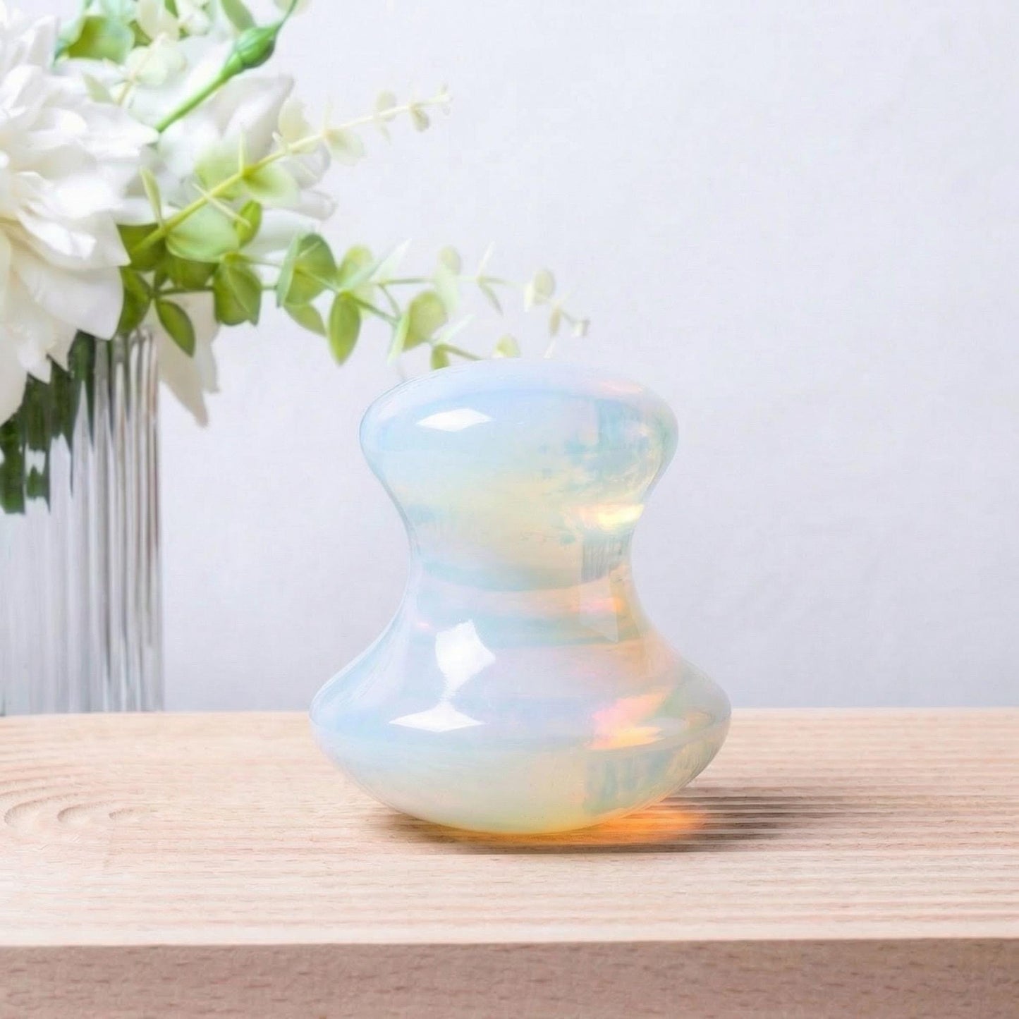 Natural Crystal Mushroom Jade Face Massager, Eye & Facial Gua Sha Tool, Relaxing Skincare Massage, Personalized Gift For Her