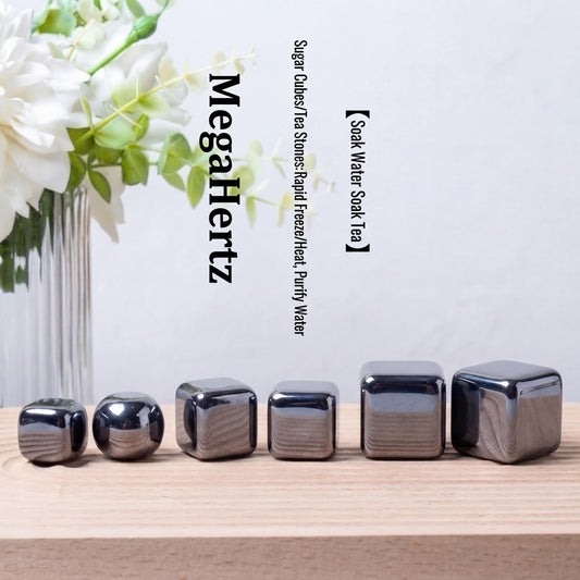 Terahertz Stone Whiskey Cubes, Reusable Drink Chillers for Spirits, Premium Bar Accessory Gift Set