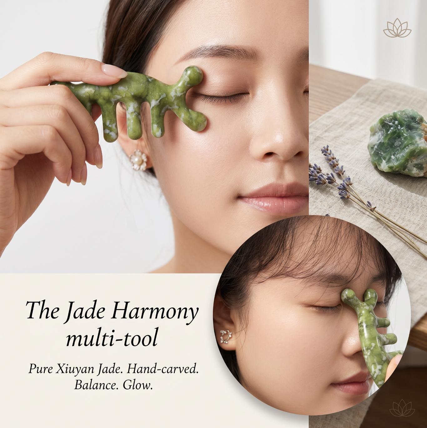 Personalized Natural Jade Scalp Comb, Engraved Hair Brush, Meridian Massage Tool, Handcrafted Gemstone Gua Sha, Unique Birthday Gift