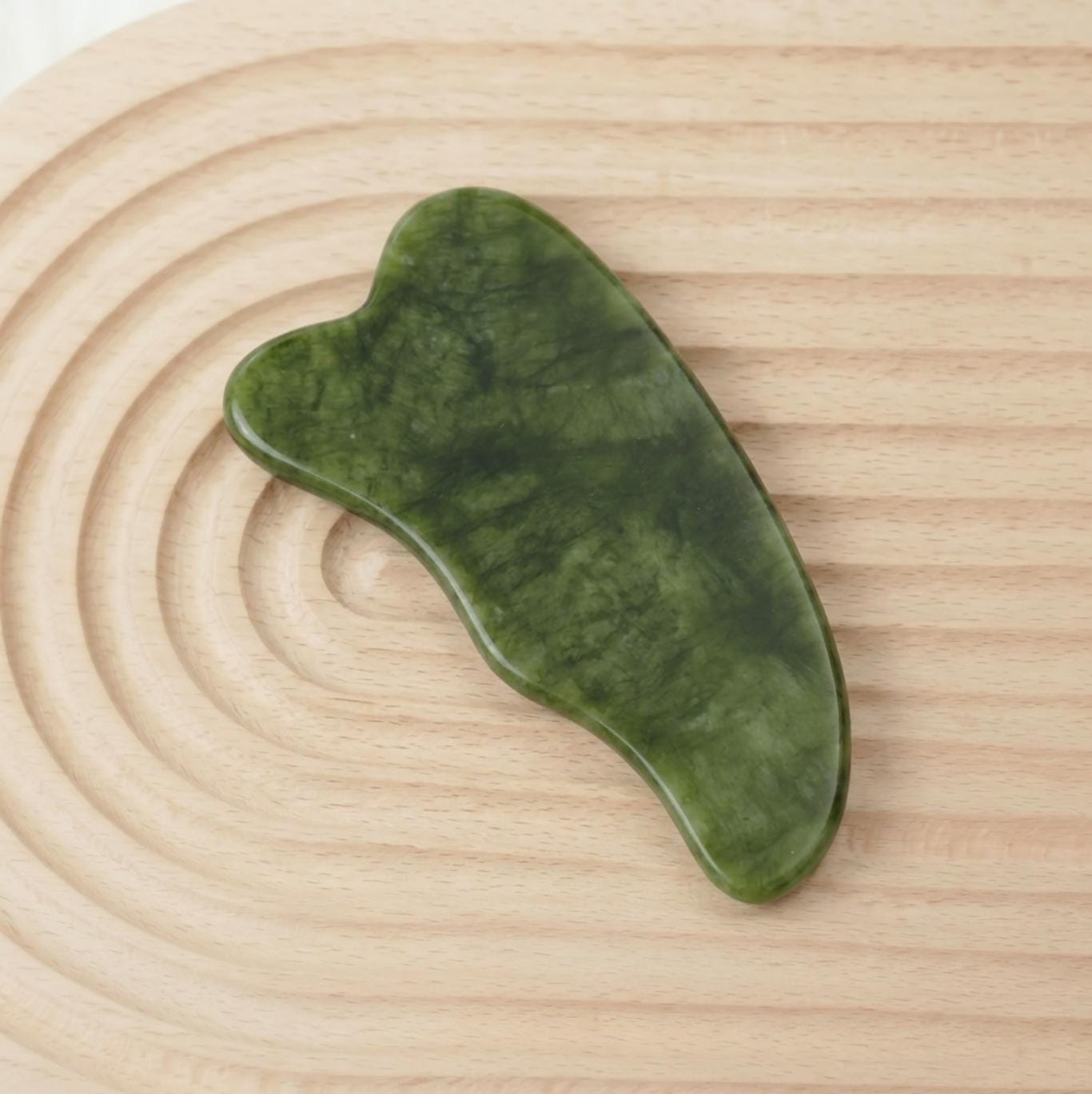 Personalized Engraved Natural Green Jade Stone Gua Sha Board, Facial Body Massage Tool, Skincare Spa Relaxation Gift for Her