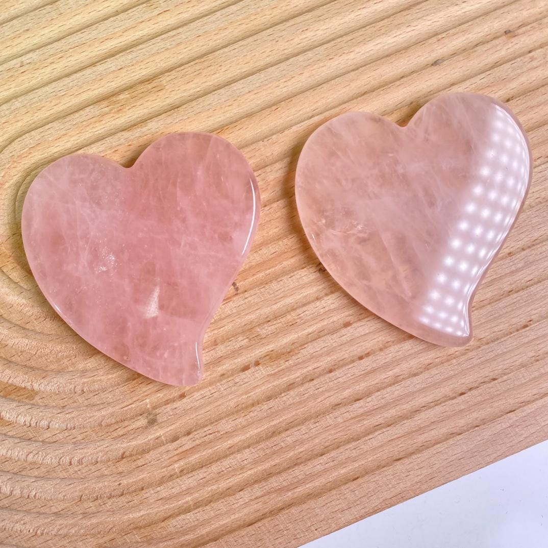 Natural Rose Quartz Gua Sha Tool, Facial Body Massage Crystal Tool, Skin Care Relaxing Massage, Self Care Face Sculpting Tool, Unique Gift