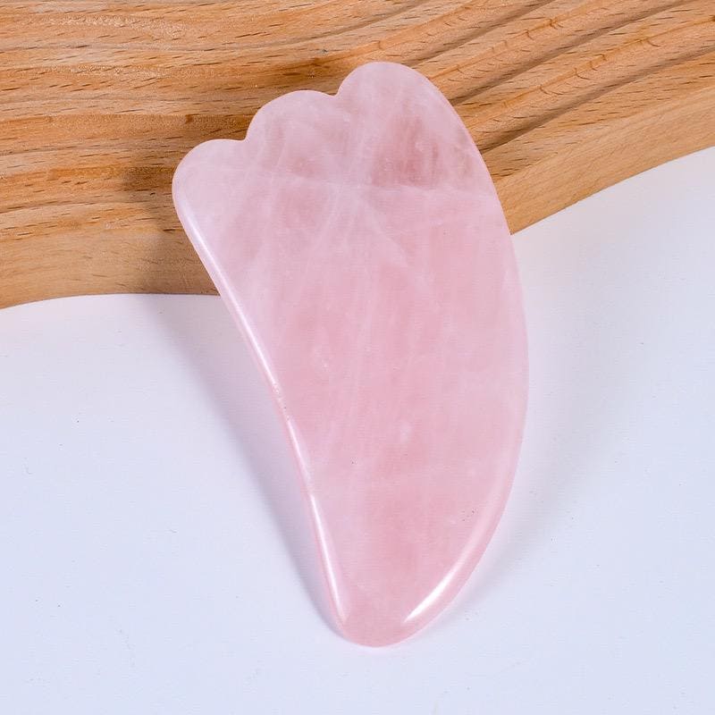 Natural Rose Quartz Gua Sha Tool, Facial Body Massage Crystal Tool, Skin Care Relaxing Massage, Self Care Face Sculpting Tool, Unique Gift