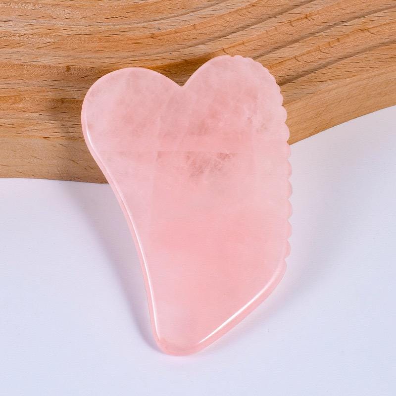 Natural Rose Quartz Gua Sha Tool, Facial Body Massage Crystal Tool, Skin Care Relaxing Massage, Self Care Face Sculpting Tool, Unique Gift