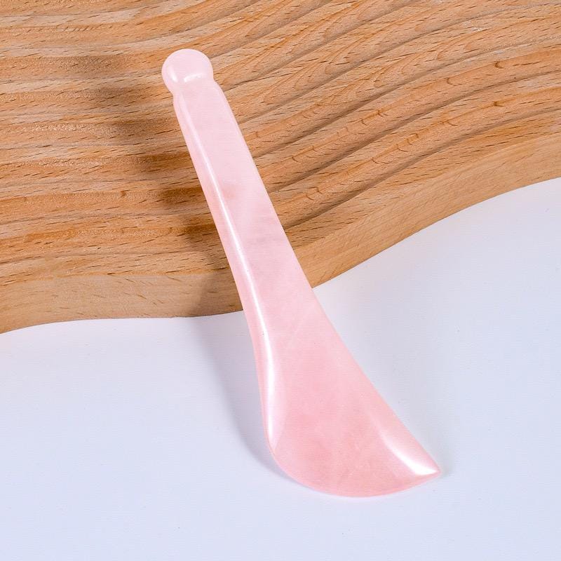 Natural Rose Quartz Gua Sha Tool, Facial Body Massage Crystal Tool, Skin Care Relaxing Massage, Self Care Face Sculpting Tool, Unique Gift