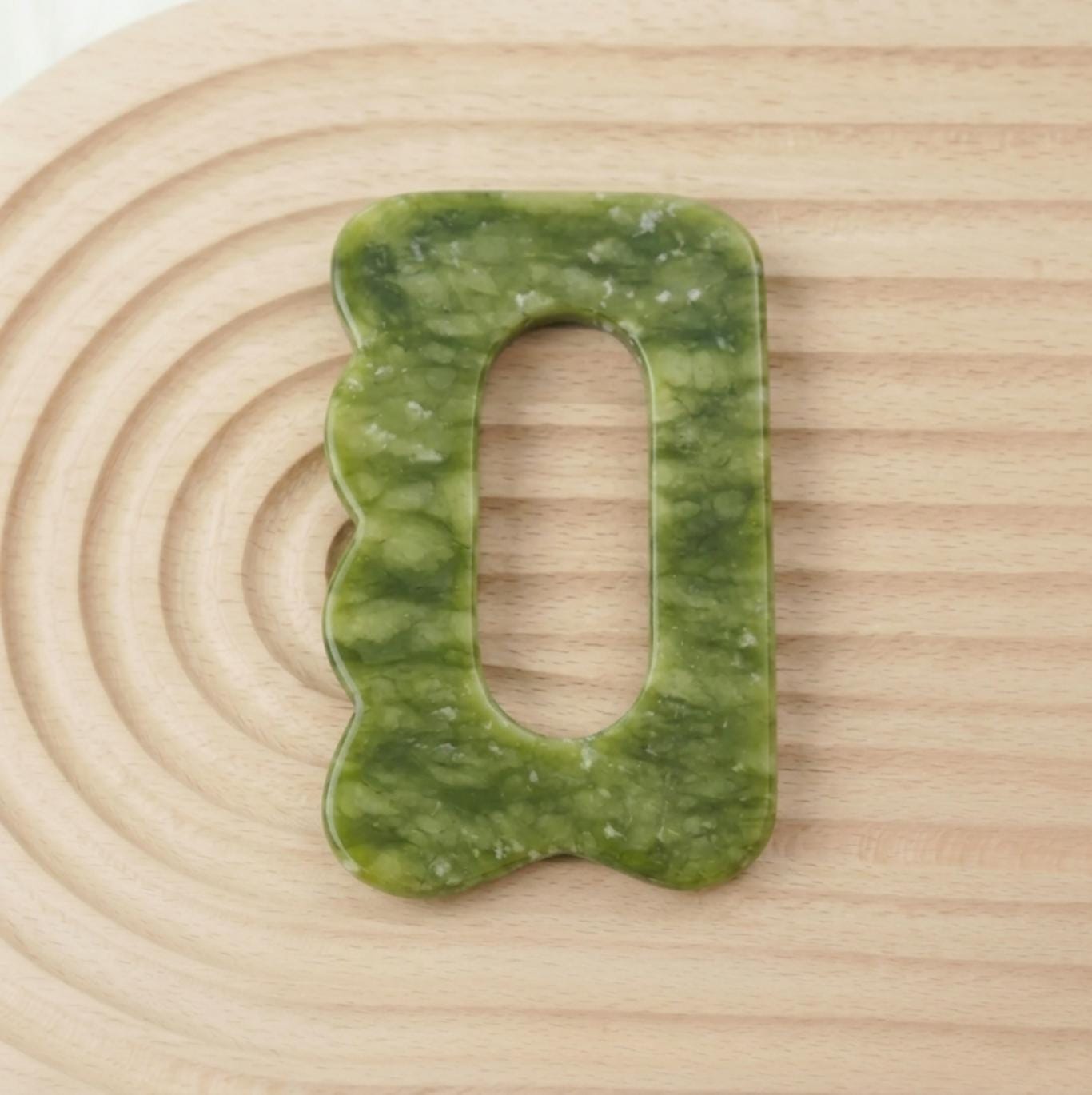 Personalized Engraved Natural Green Jade Stone Gua Sha Board, Facial Body Massage Tool, Skincare Spa Relaxation Gift for Her