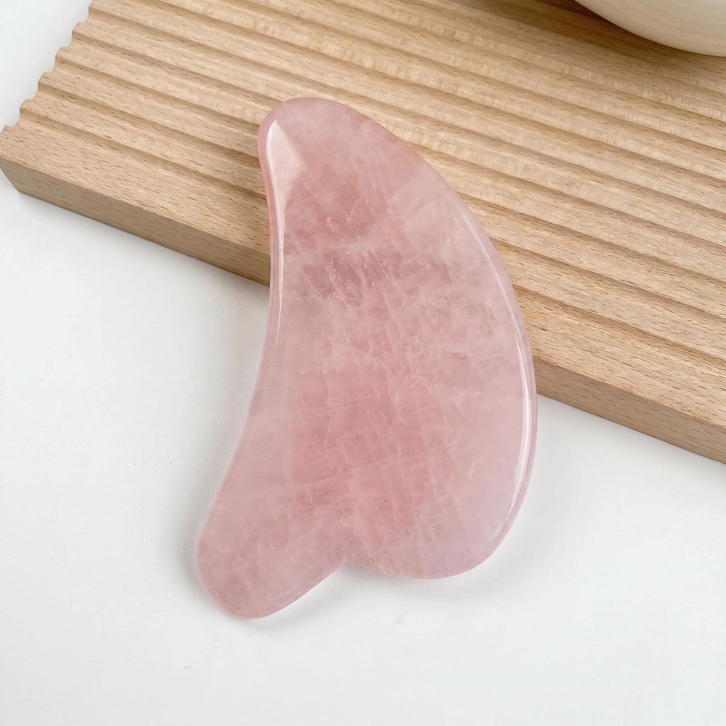 Natural Rose Quartz Gua Sha Tool, Facial Body Massage Crystal Tool, Skin Care Relaxing Massage, Self Care Face Sculpting Tool, Unique Gift