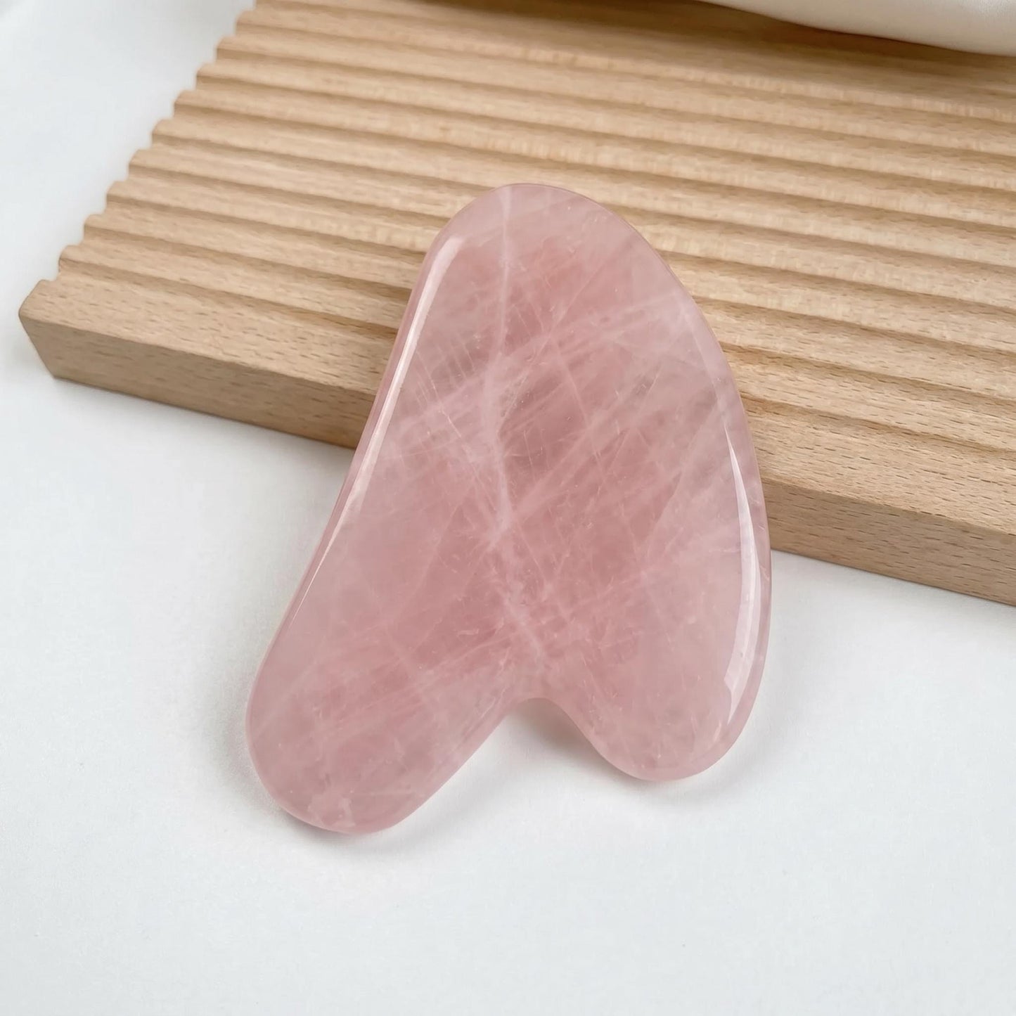 Natural Rose Quartz Gua Sha Tool, Facial Body Massage Crystal Tool, Skin Care Relaxing Massage, Self Care Face Sculpting Tool, Unique Gift