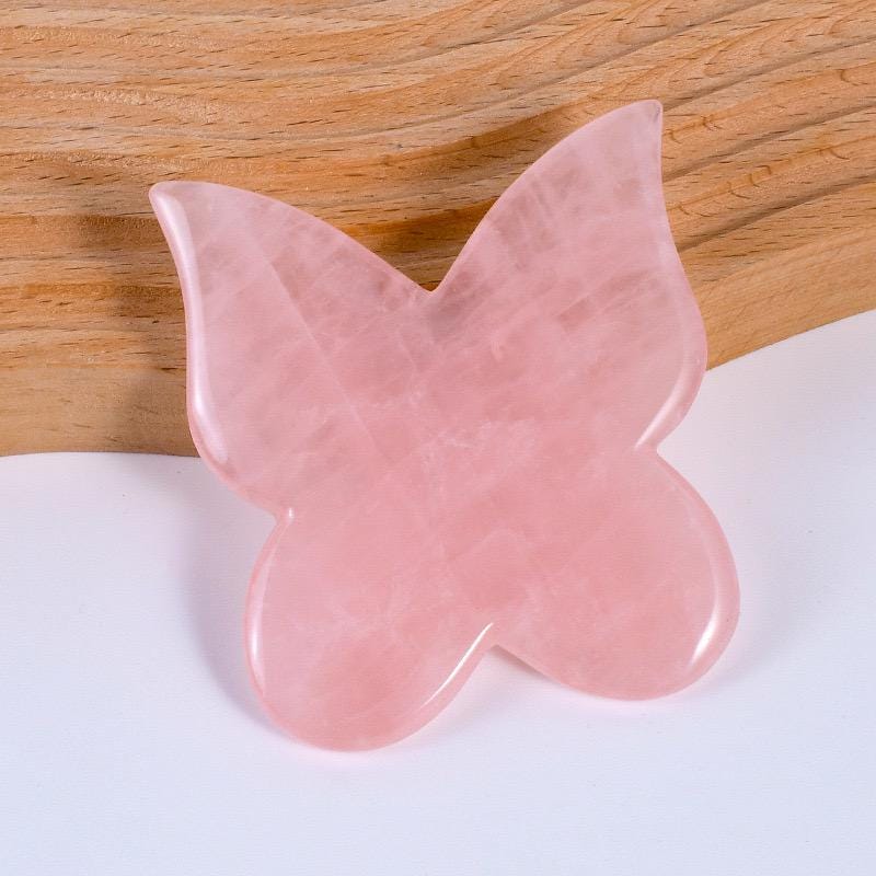 Natural Rose Quartz Gua Sha Tool, Facial Body Massage Crystal Tool, Skin Care Relaxing Massage, Self Care Face Sculpting Tool, Unique Gift