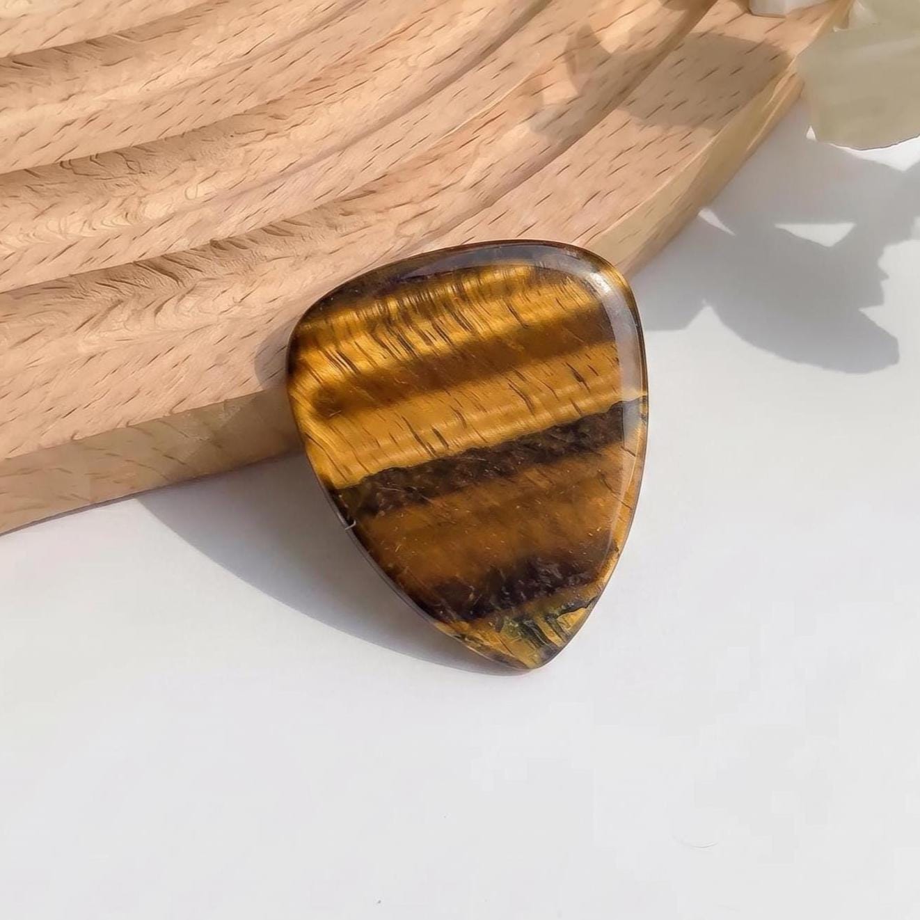 Custom Engraved Gemstone Guitar Picks, Natural Crystal Stone Plectrums, Personalized Music Gift, Rose Amethyst Lapis, Custom Musician Gift