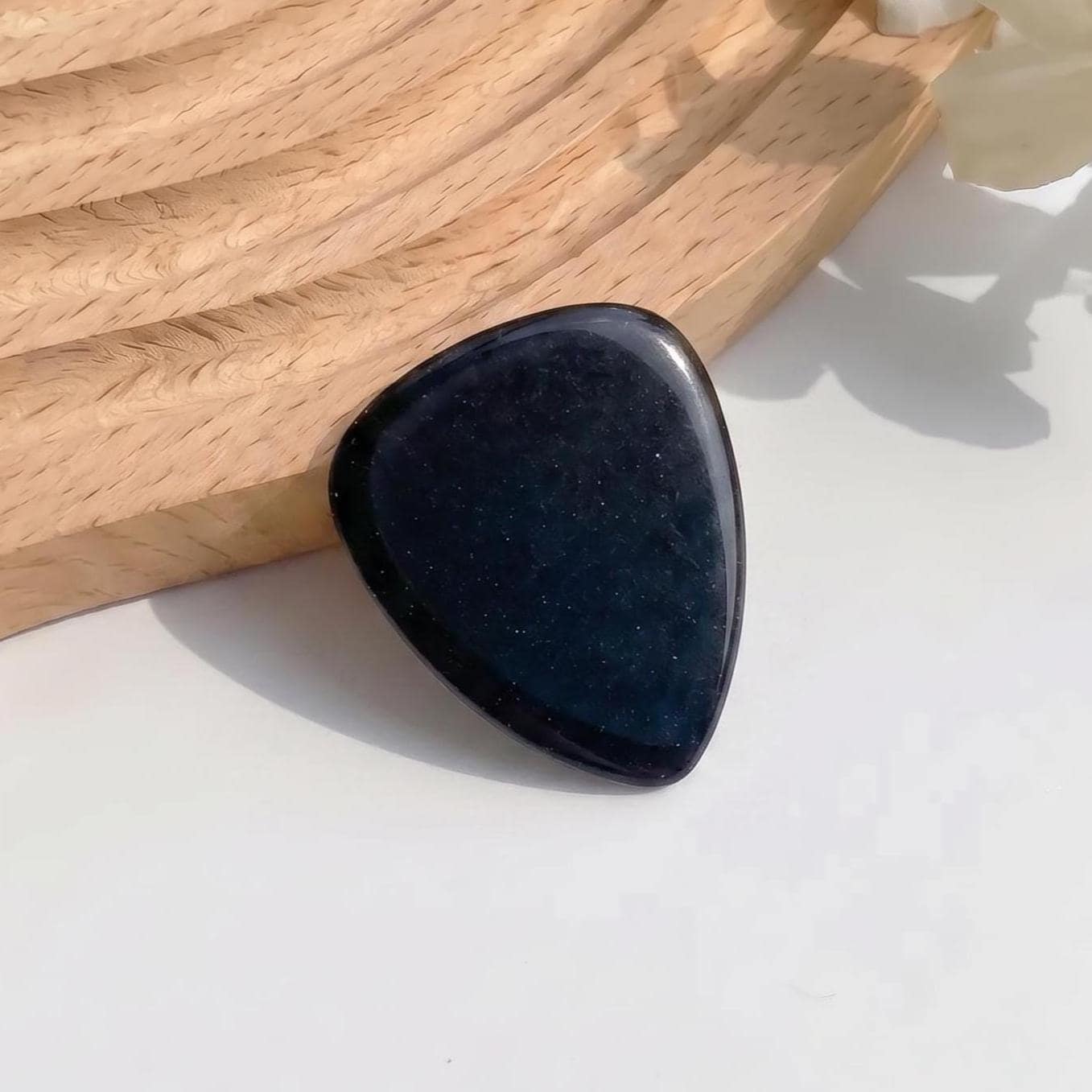 Custom Engraved Gemstone Guitar Picks, Natural Crystal Stone Plectrums, Personalized Music Gift, Rose Amethyst Lapis, Custom Musician Gift