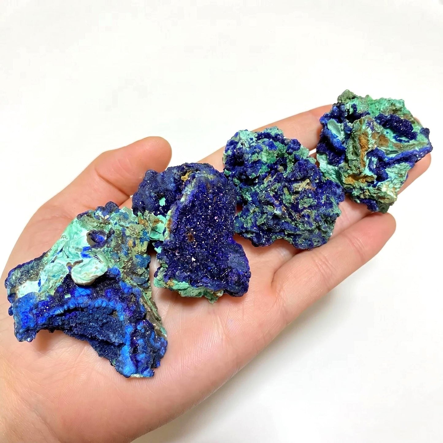 Azurite Malachite Specimen, Natural Blue Green Mineral Crystal, Raw Stone Display Piece, Collector Rock, Unique Gift