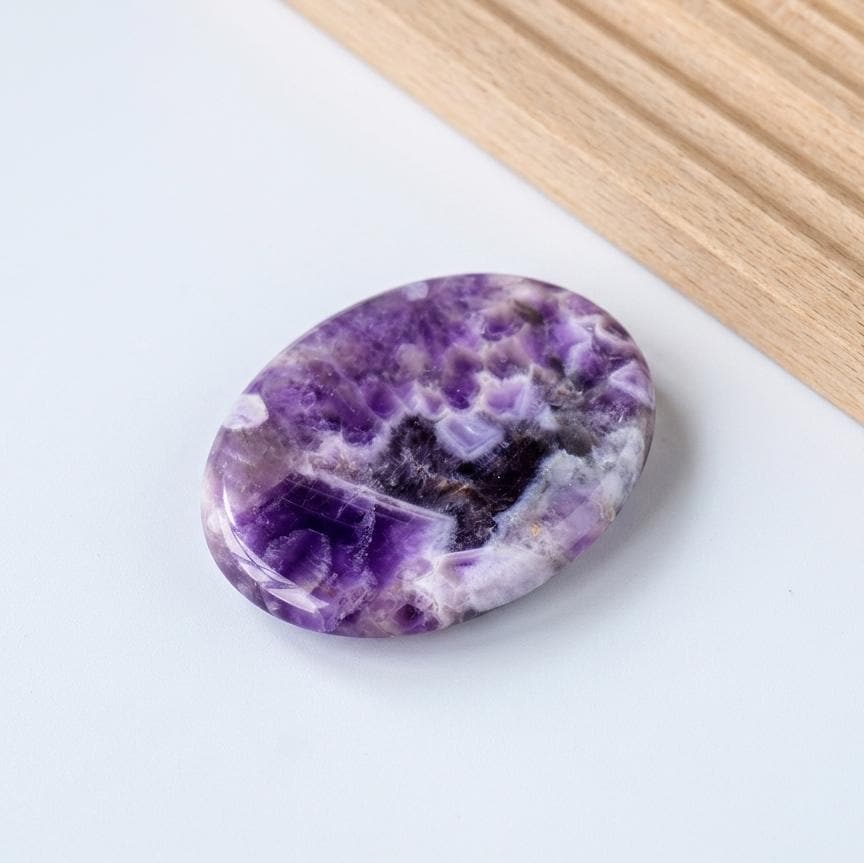 Personalized Sensory Stone & Worry Stone for Stress Relief, Polished Palm Gemstone for Meditation and Yoga, Unique Relaxation Gift