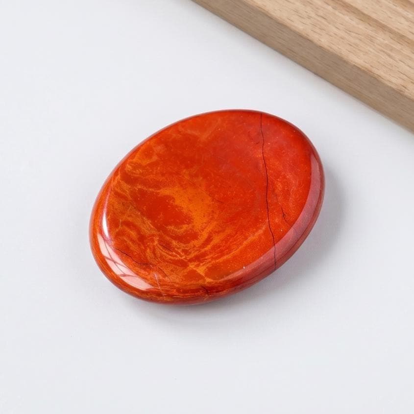 Personalized Sensory Stone & Worry Stone for Stress Relief, Polished Palm Gemstone for Meditation and Yoga, Unique Relaxation Gift